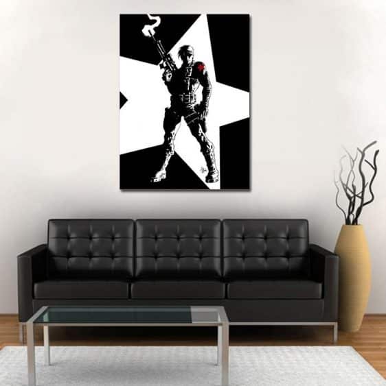 Bucky Barnes The Winter Soldier Black & White 1pc Canvas Art