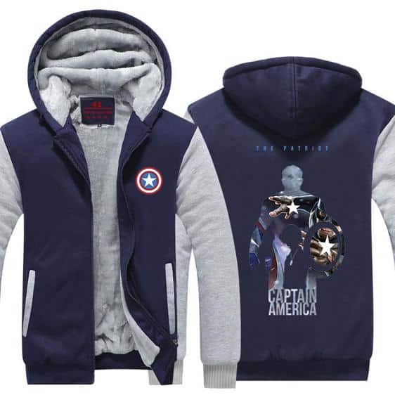Captain America The Patriot Hero Portrait Hooded Jacket