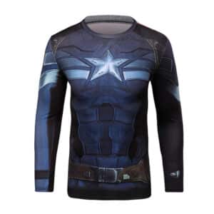 Captain America Winter Soldier Long Sleeves Compression T-shirt
