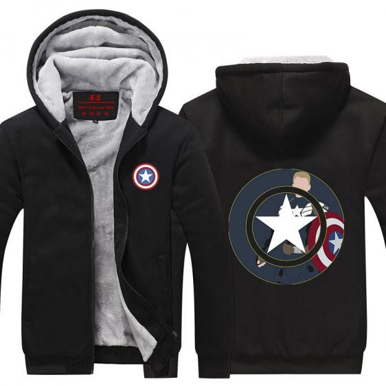 Captain America Civil War Cartoon Style Design Hooded Jacket - Superheroes Gears