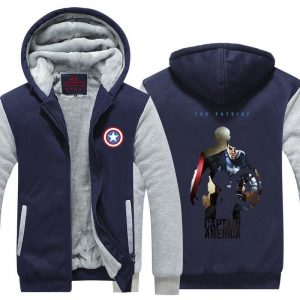 Captain America Civil War Fan Art Vibrant Hooded Jacket - Superheroes Gears