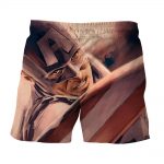 Captain America Close Up Paint Art Design Full Print Boardshorts