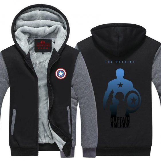 Captain America Creative Shadow Symbol Cool Hooded Jacket - Superheroes Gears