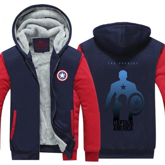 Captain America Creative Shadow Symbol Cool Hooded Jacket - Superheroes Gears