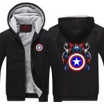 Captain America Crossing Harley Quinn Symbol Hooded Jacket - Superheroes Gears