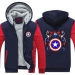 Captain America Crossing Harley Quinn Symbol Hooded Jacket - Superheroes Gears