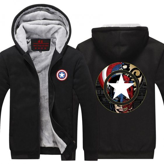Captain America Crossing Hydra Red Skull 3D Hooded Jacket - Superheroes Gears