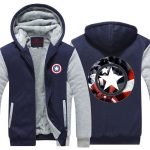 Captain America Hero Shield Symbol 3D Print Hooded Jacket - Superheroes Gears
