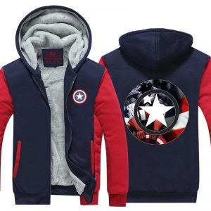 Captain America Hero Shield Symbol 3D Print Hooded Jacket - Superheroes Gears