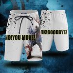 Captain America No You Move White Boardshorts Swim Trunks - Superheroes Gears