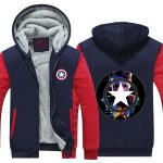 Captain America Portrait Civil War Poster Hooded Jacket - Superheroes Gears
