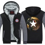 Captain America Powerful Shield Cool Print Hooded Jacket - Superheroes Gears