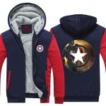 Captain America Powerful Shield Cool Print Hooded Jacket - Superheroes Gears