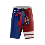 Captain America Shield Red Blue Boardshorts Swim Trunks - Superheroes Gears