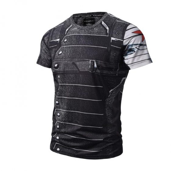 Captain America The Winter Soldier Uniform Design t-Shirt