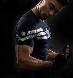 Captain America Winter Soldier Compression 3D Short Sleeves T-Shirt - Superheroes Gears
