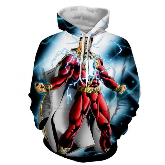Captain Marvel Superhero Electrifying Fashionable Blue Hoodie