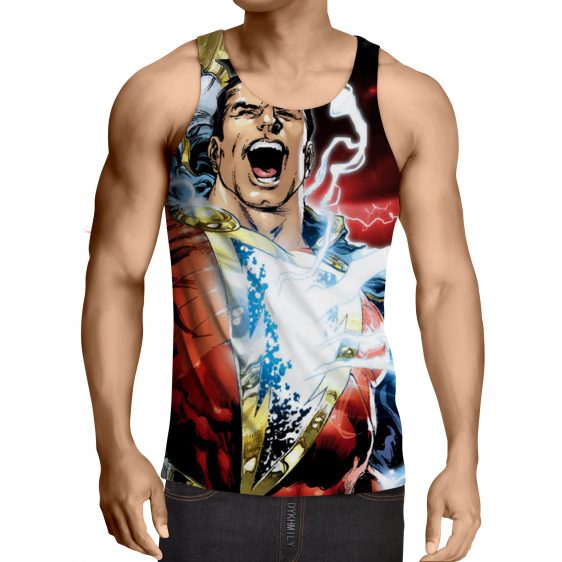 Captain Marvel Superhero Epic Charged Electric Tank Top