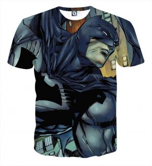 Cartoonized Batman Superhero Cool Full Print T-Shirt - Superheroes Gears