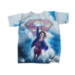 Cool Supergirl Kara Danvers Flying Superheroine Blue T-Shirt