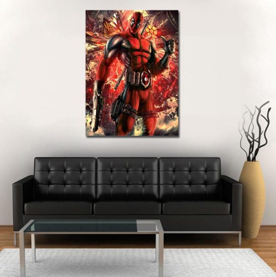 Cool Marvel Wade Wilson Deadpool Thumbs Up 1pc Canvas Print