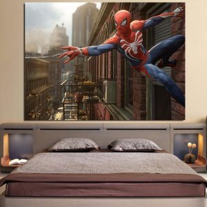 Cool Spider-Man Wall Clinging 1pcs Wall Art Canvas Print