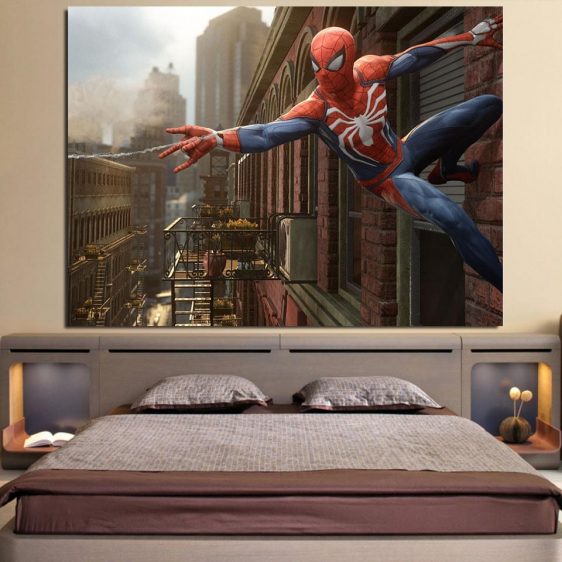 Cool Spider-Man Wall Clinging 1pcs Wall Art Canvas Print