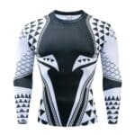 DC Aquaman Black Long Sleeves Cosplay Compression 3D T-Shirt