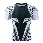 DC Aquaman Black Short Sleeve Cosplay Compression 3D T-Shirt