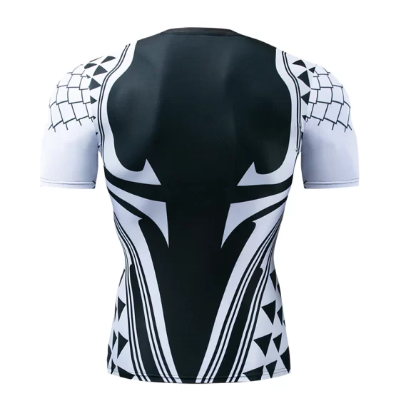 DC Aquaman Black Short Sleeve Cosplay Compression 3D T-Shirt