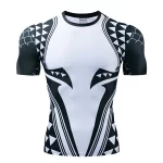DC Aquaman White Short Sleeve Cosplay Compression 3D T-Shirt