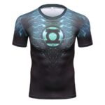 DC Green Lantern Symbol Inspired Compression Short Sleeves Slim Fit T-shirt