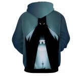 DC Comics Batman Hero Logo On The Moon Full Print Hoodie - Superheroes Gears