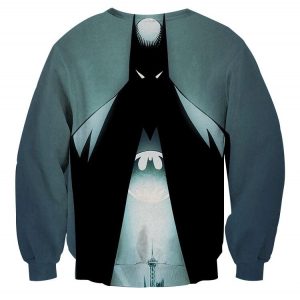 DC Comics Batman Hero Logo On The Moon Full Print Sweatshirt - Superheroes Gears