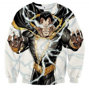 DC Comics Epic Godly Captain Marvel Shazam White Sweatshirt