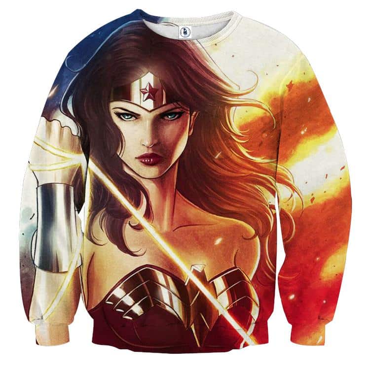 DC Comics Fierce Wonder Woman Golden Lasso Amazing Sweatshirt