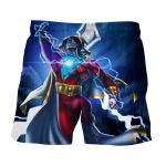 DC Comics Flying Captain Marvel Shazam Modern Blue Shorts