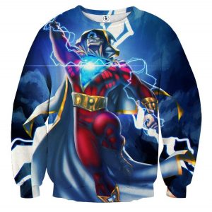 DC Comics Flying Captain Marvel Shazam Modern Blue Sweatshirt