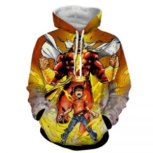 DC Comics Young Billy Shazam Magical Transformation Hoodie