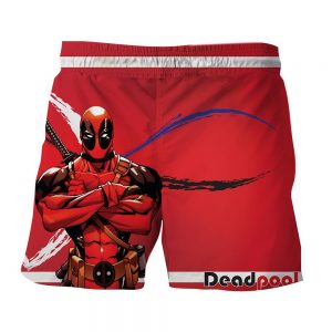 Deadpool Folding His Arms Dope Style Full Print Red Short - Superheroes Gears