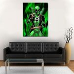 Deadpool In Green Lantern Costume 1pc Wall Art Canvas Print