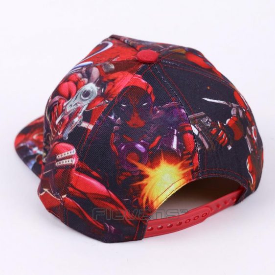Deadpool Symbol All Style In Red Funky Snapback Baseball Cap - Superheroes Gears