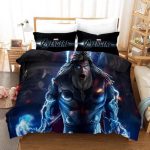 Enraged Thor Holding Stormbreaker And Mjolnir Bedding Set