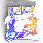 Final Fantasy X Logo Minimalistic Elegant White Bedding Set