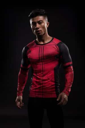 Funny Deadpool 3D Compression Long Sleeves Fitness Printed T-shirt - Superheroes Gears