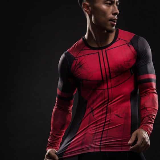 Funny Deadpool 3D Compression Long Sleeves Fitness Printed T-shirt - Superheroes Gears
