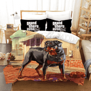 GTA 5 Chop The Black Rottweiler Dog Awesome Bedding Set