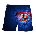 Glowing Superman Cool Blue Red Design Boardshorts