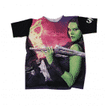 Guardians of the Galaxy Gamora Portrait Dope 3D Design T-shirt