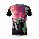 Guardians of the Galaxy Gamora Portrait Dope 3D Design T-shirt